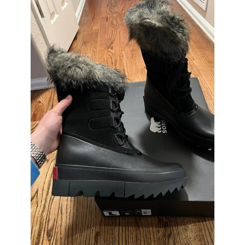 Sorel Joan of Arctic Next Black Faux Fur Lined Winter Boots